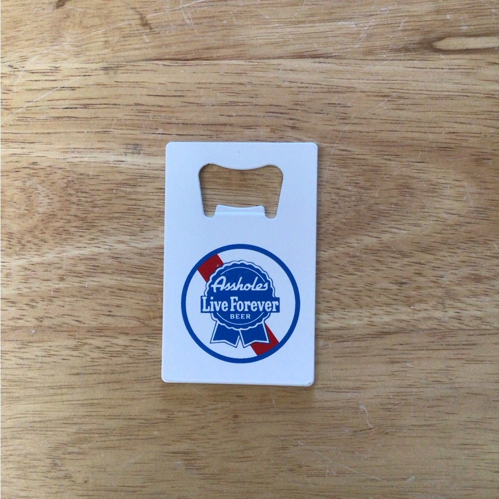 ALF White Bottle Opener with Blue and Red Logo